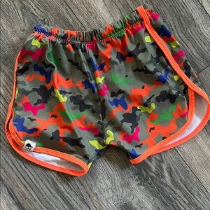 George Hats - track style Kids Neon Camo Athletic Shorts